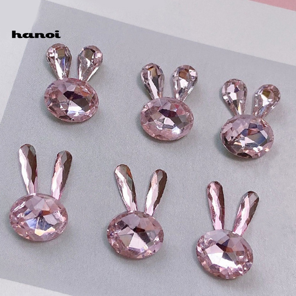 Set 6 Phụ Kiện Đính Trang Trí Móng Tay Nghệ Thuật Ba Chiều Chống Rơi Tiện Lợi