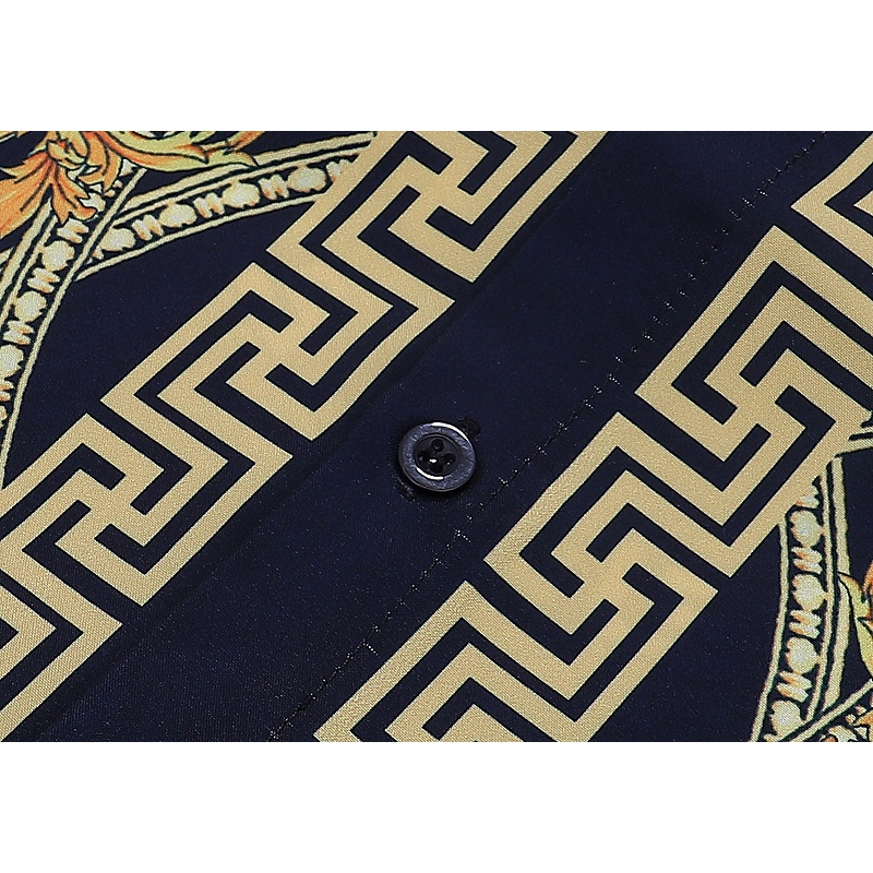 Áo Sơ Mi Nam Tay Dài In Hoa Đốt Cháy Thời Trang Đường Phố Cao Cấp V-E88R-S &amp; - Mới Nhất