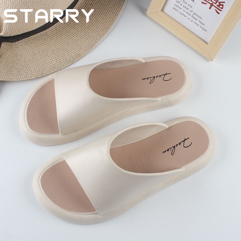 STARRY sandal nữ dép quai hậu nữ dép nữ đế cao dép bánh mì 2023NEW 060518