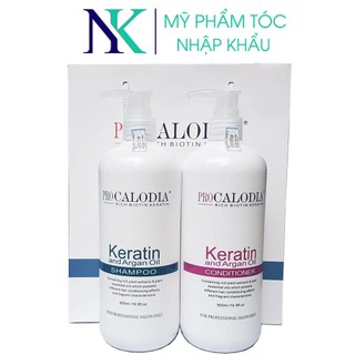 Dầu gội xã calodia keratin phục hồi tóc hư tổn nặng 500ml
