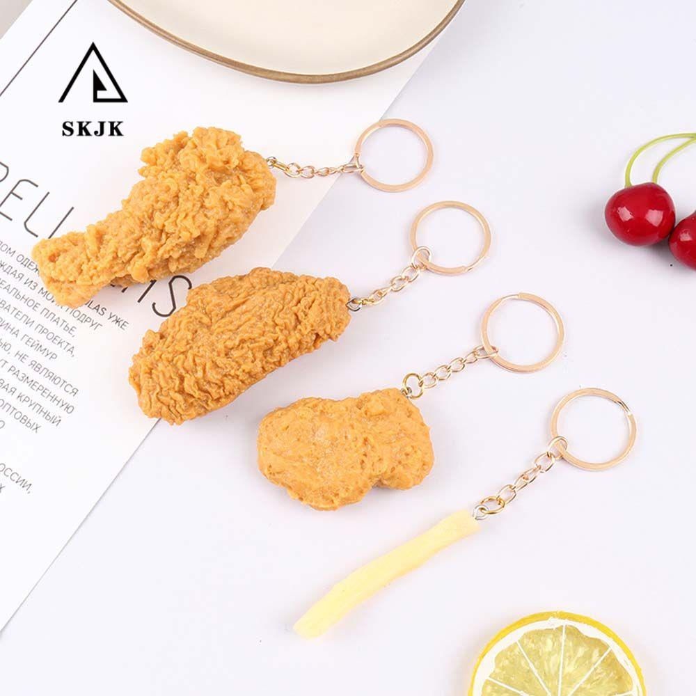 Móc Khóa Hình Thức Ăn Nhanh Gà Chiên Sáng Tạo