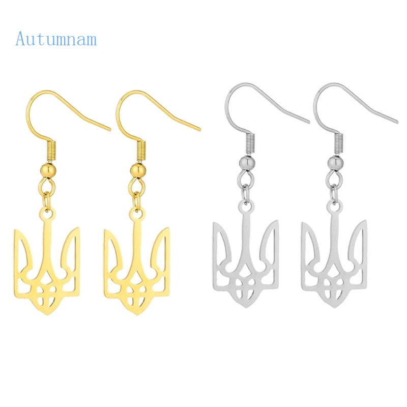 Bông Tai Dáng Dài Bằng Thép Không Gỉ Thiết Kế Đục Lỗ Thời Trang