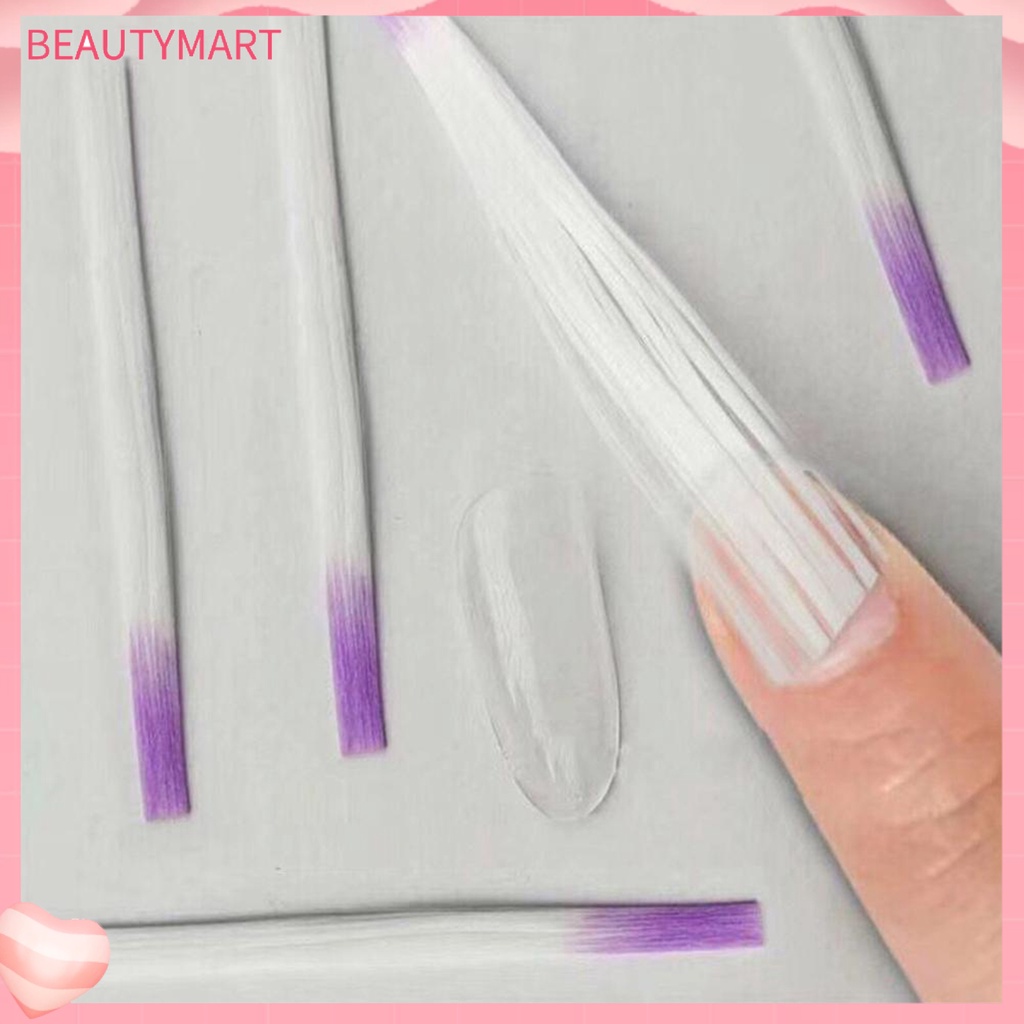 Bộ 10 Miếng Dán Nối Dài Móng Tay Sợi Thủy Tinh Linh Hoạt Nhanh Chóng Dùng Cho Salon