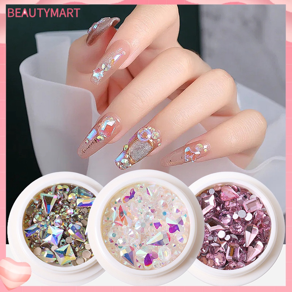 Khối Lập Phương Đính Đá Trang Trí Móng Tay Gọn Nhẹ Tinh Tế DIY Cho Nữ