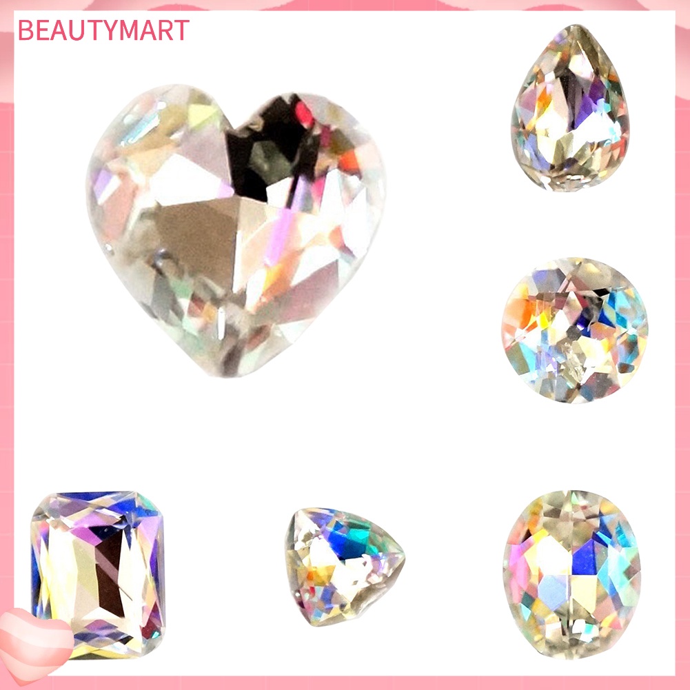 Set 10 Hạt Cườm Đá Hình Giọt Nước Nhiều Màu Dùng Trang Trí Điện Thoại / Móng Tay Nghệ Thuật DIY