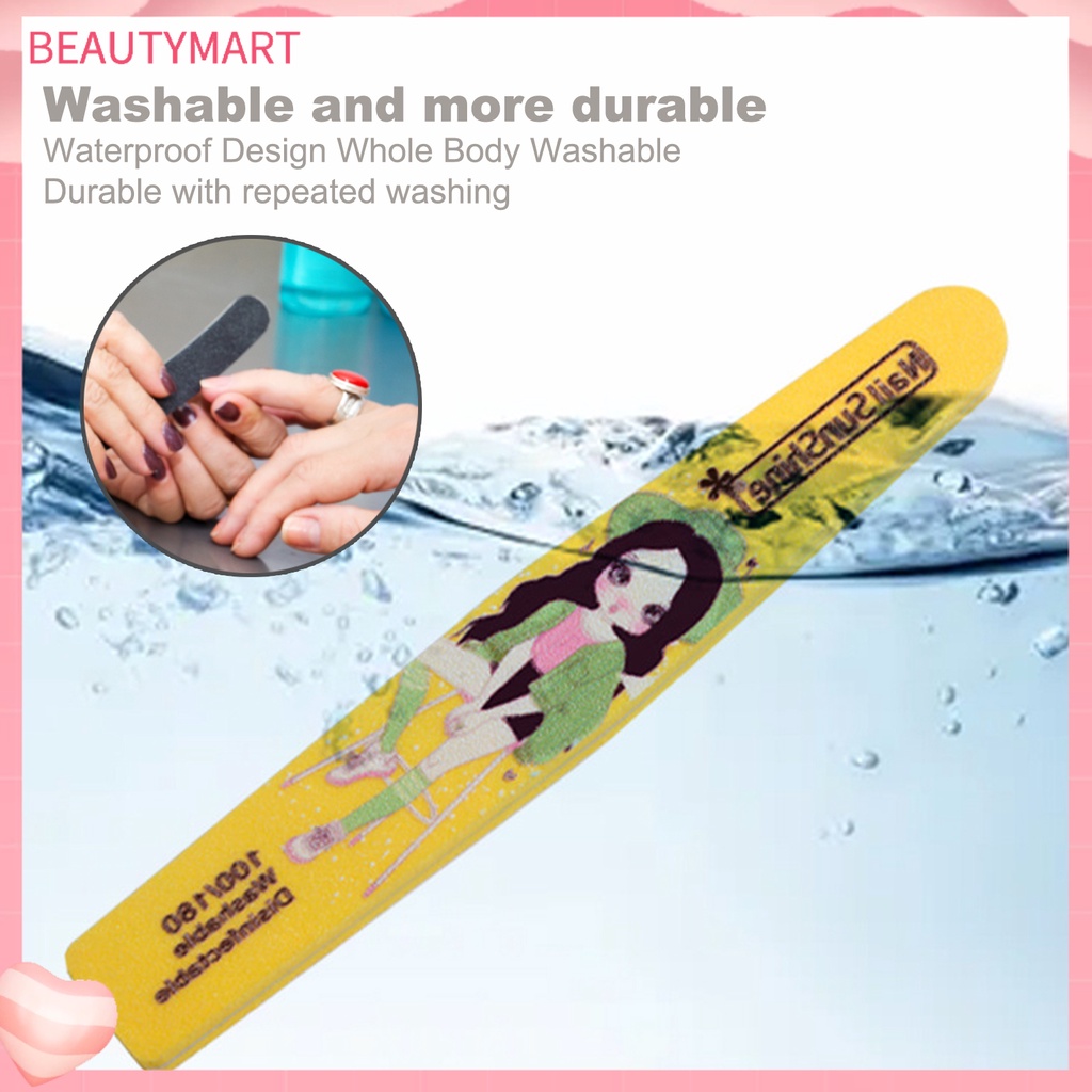 Bộ 5 Cây Dũa Móng Tay Họa Tiết Hoạt Hình Hai Mặt Dành Cho Nữ