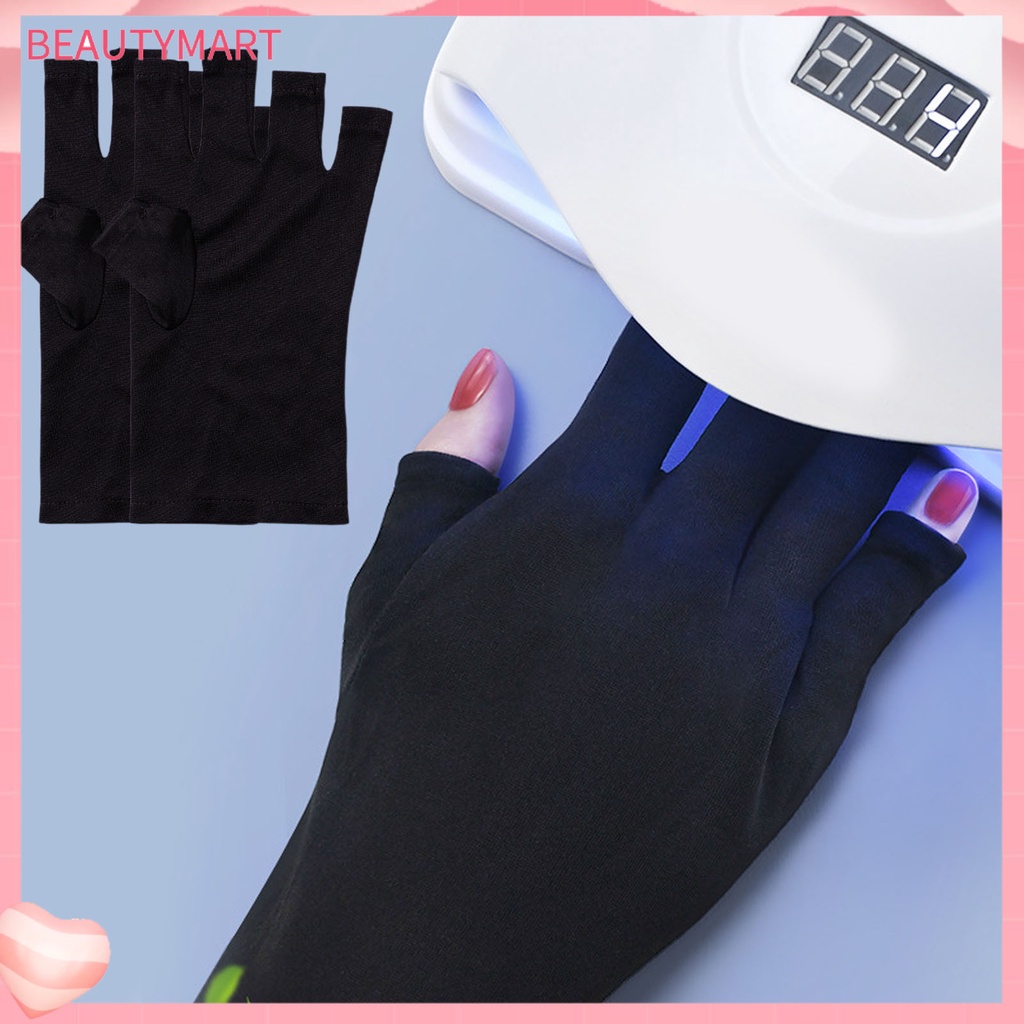 1 Đôi Găng Tay Không Ngón Bằng Polyester Co Giãn Thoáng Khí Chống Tia UV Chuyên Nghiệp