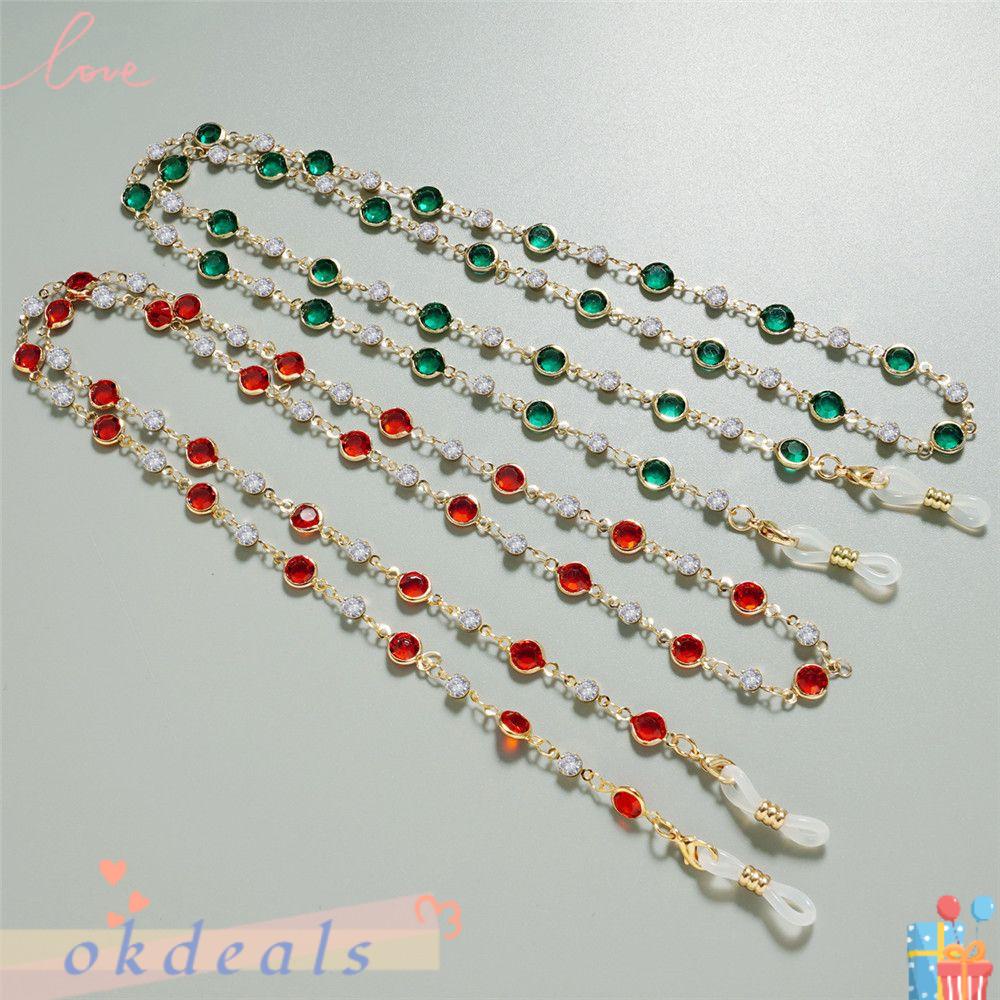 Dây Chuỗi Hạt Dài Gắn Mắt Kính Phong Cách Vintage