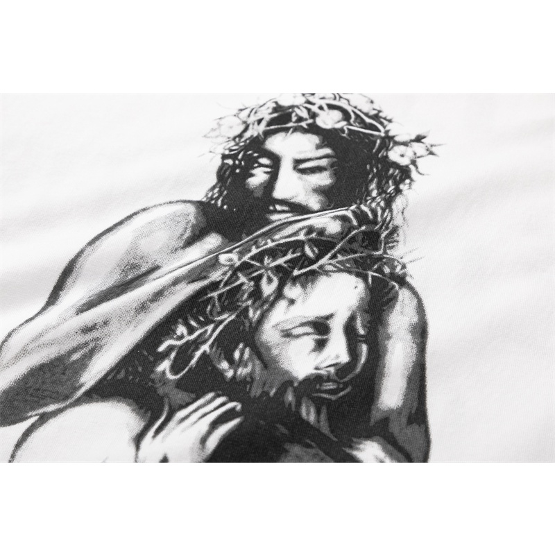 Áo Thun Tay Ngắn Cổ Tròn In Hình Chúa Jesus Độc Đáo