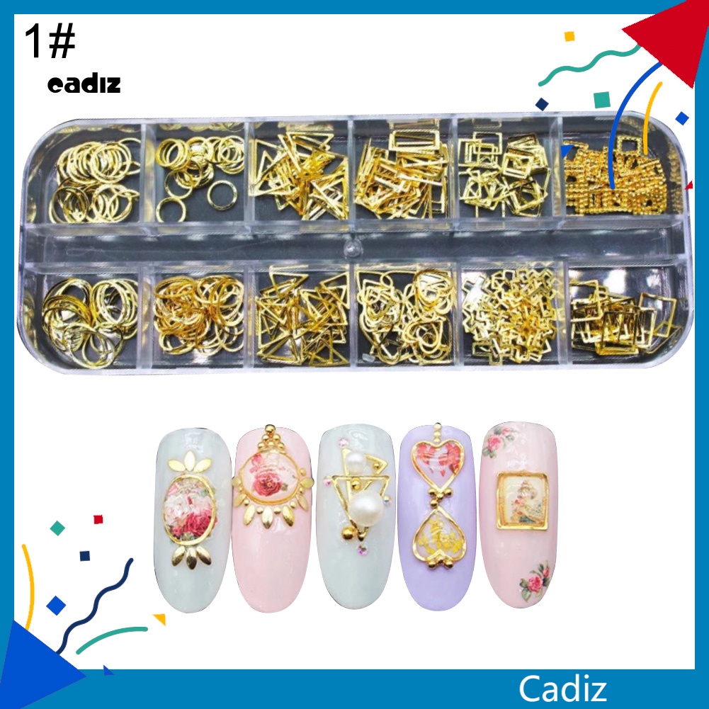 Hộp 12 Ngăn Đựng Phụ Kiện Trang Trí Móng Tay Nghệ Thuật