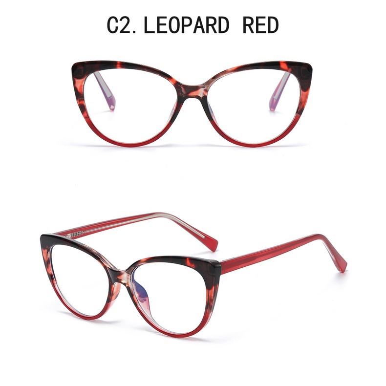 Kính Mát Mắt Mèo TR90 Chống Ánh Sáng Xanh Trong Suốt Phong Cách Cổ Điển Cho Nữ