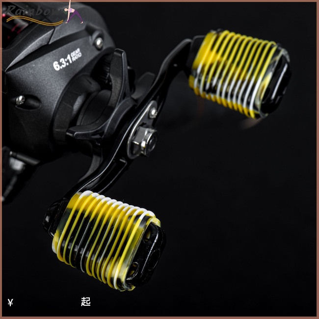 Bộ 10 Vỏ Bọc Tay Cầm Guồng Quay Câu Cá Bằng Silicon Mềm Chống Trượt Họa Tiết Rằn Ri