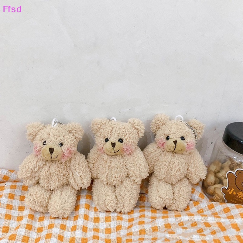 {Ffsd} Móc Khóa Xe Hơi Đính Bóng Lông Thỏ Gấu Hoạt Hình Dễ Thương Cho Nữ