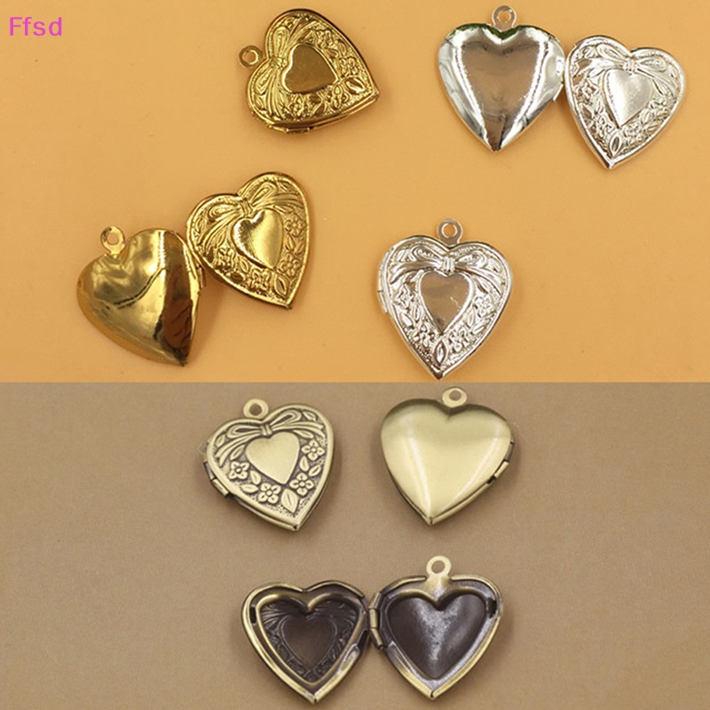 Mặt Vòng cổ Hình Trái Tim Bằng Đồng Thau DIY