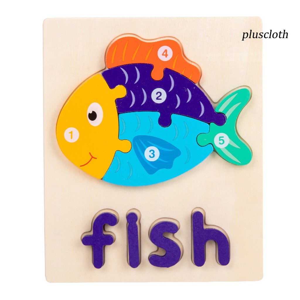 Đồ Chơi Lắp Ráp Bằng Gỗ Họa Tiết Hoạt Hình Dễ Thương Cho Bé