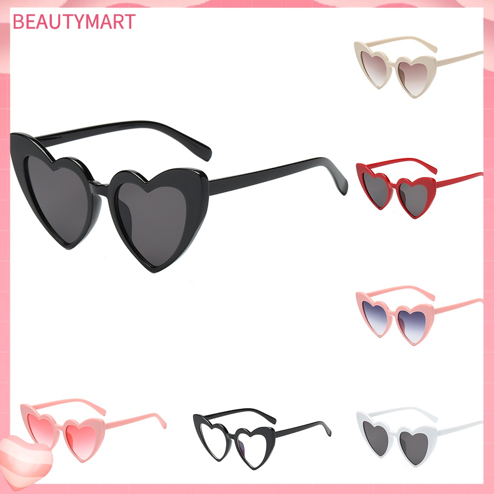 Kính Mát Hình Trái Tim Chống Tia UV Thời Trang Cho Nữ