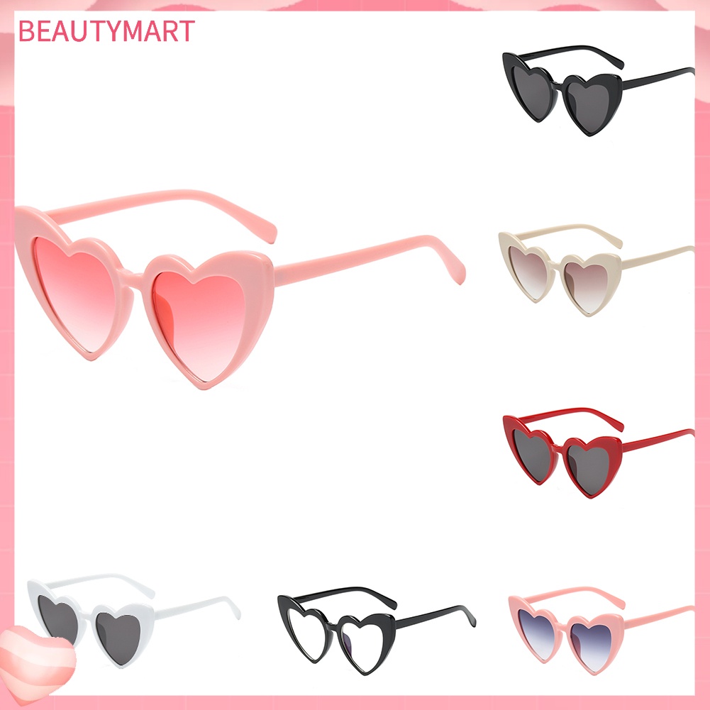 Kính Mát Hình Trái Tim Chống Tia UV Thời Trang Cho Nữ
