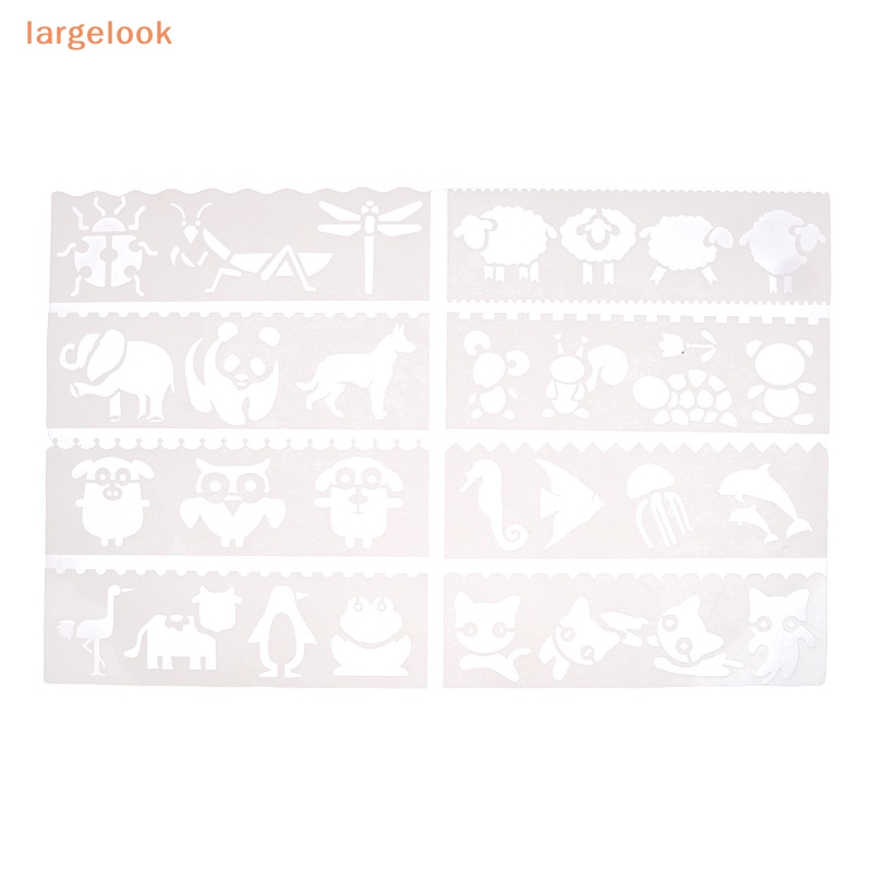 Set 8 Khuôn Tạo Hình Chữ Cái / Sóng / Động Vật DIY Trang Trí Tường / Album