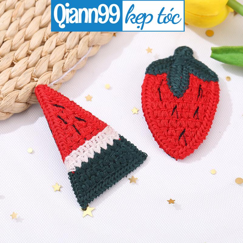 💓Kẹp tóc đan len hình trái cây xinh xắn dành cho bé gái