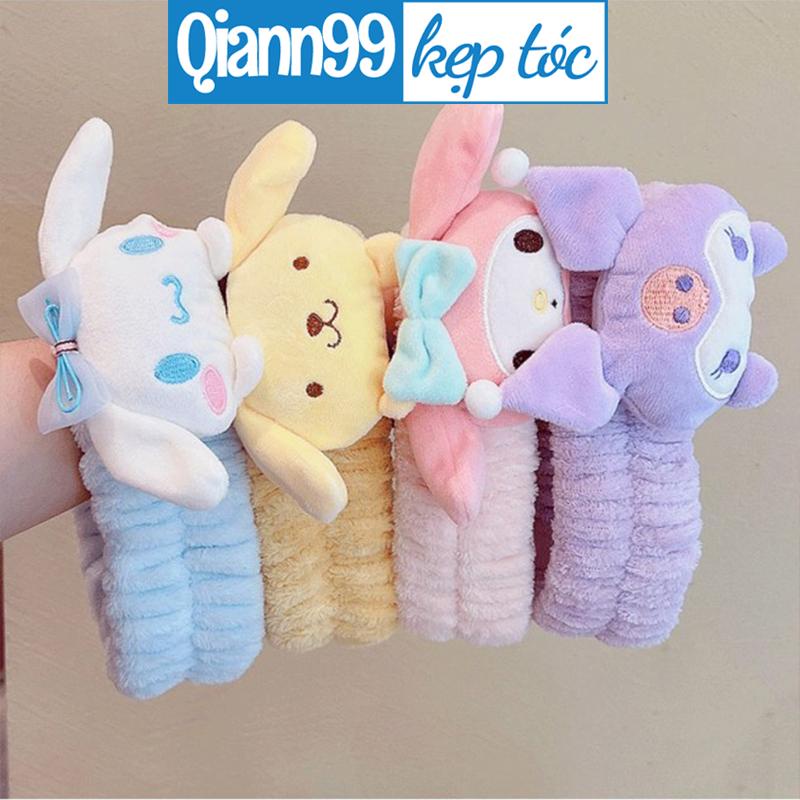 SANRIO Băng Đô Cài Tóc Rửa Mặt Họa Tiết Hoạt Hình Chó Kuromi Thời Trang Hàn Quốc Cho Nữ