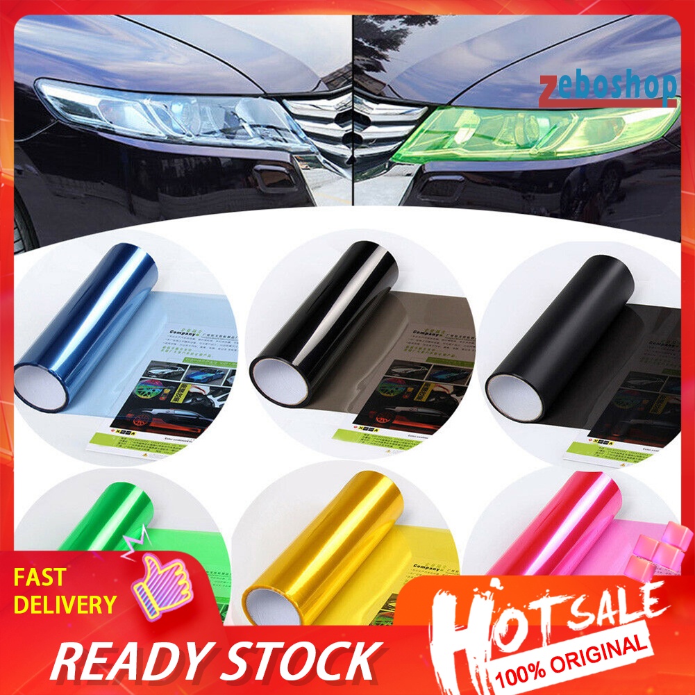 Tấm Phim Dán Trang Trí Đèn Pha / Đèn Hậu Xe Hơi Kích Thước 60cmx30cm