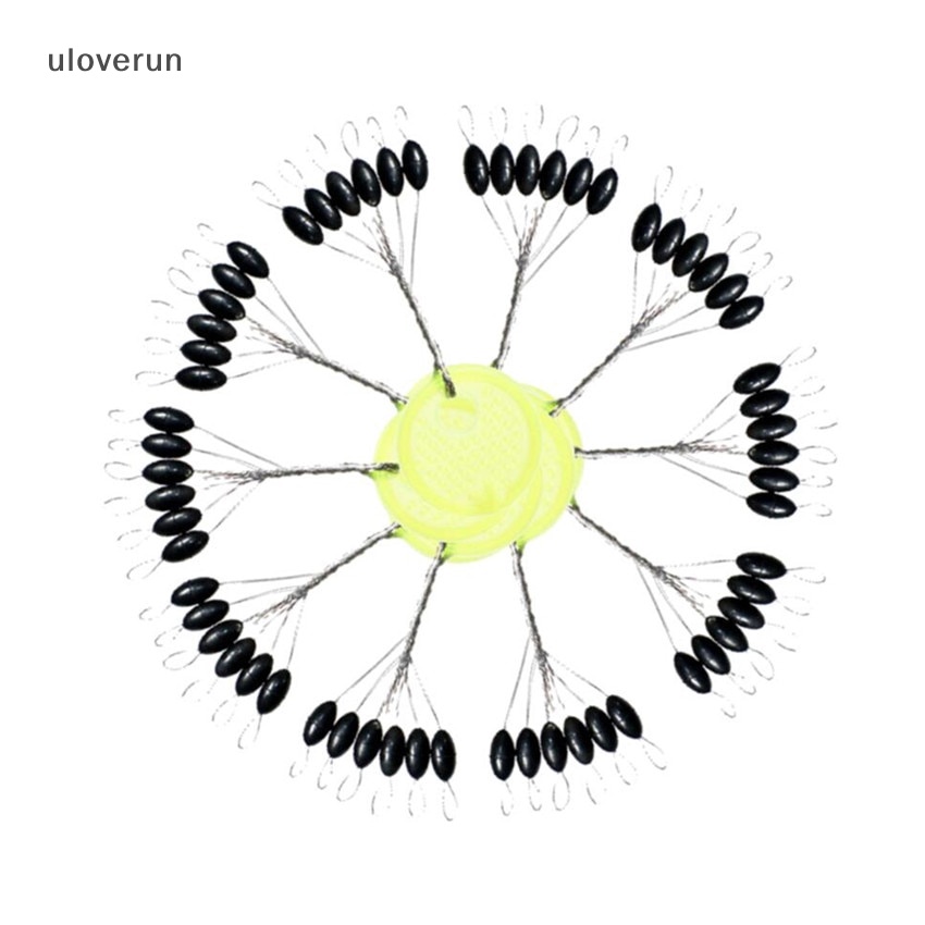 Uloverun Dụng Cụ Chặn Cần Câu Cá Bằng Cao Su Màu Đen Hình Oval