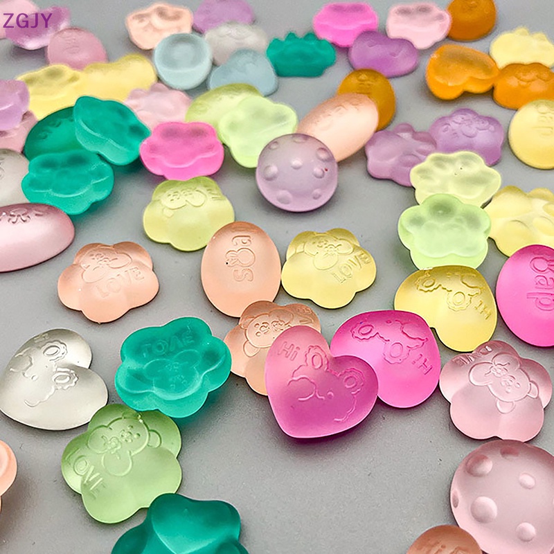 Set 10 Kẹp Tóc Mini Bằng Resin Dễ Thương DIY Mới