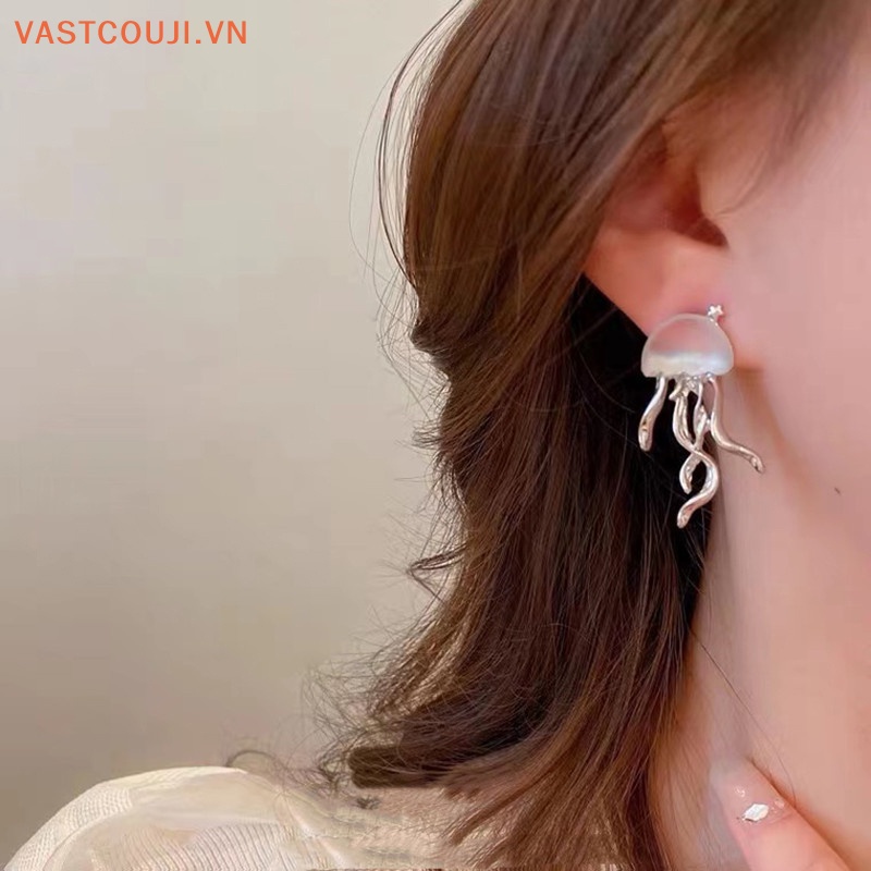 1 Cặp Bông Tai Nữ Đính Đá Thời Trang Hàn Quốc