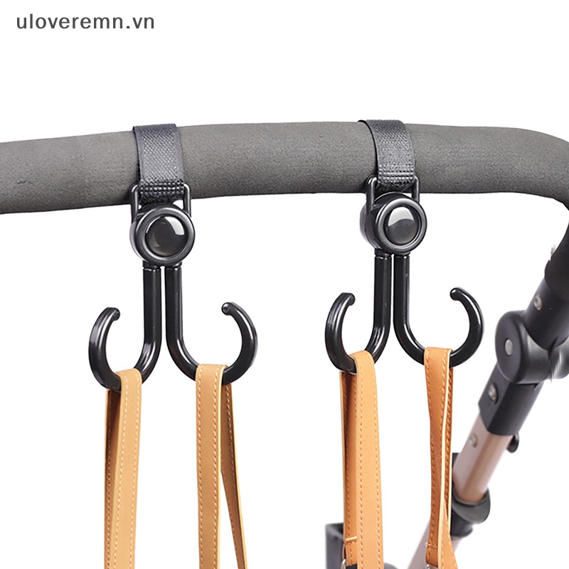 Bộ 2 Móc Treo Đồ Xoay 360 Độ Gắn Xe Đẩy Em Bé Tiện Dụng