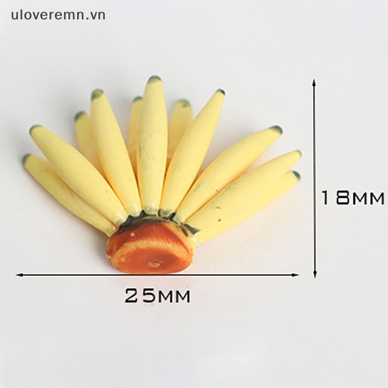 Quả Chuối Giả Bằng Nhựa Resin 1Bunch 1: 12 Trang Trí Nhà Búp Bê