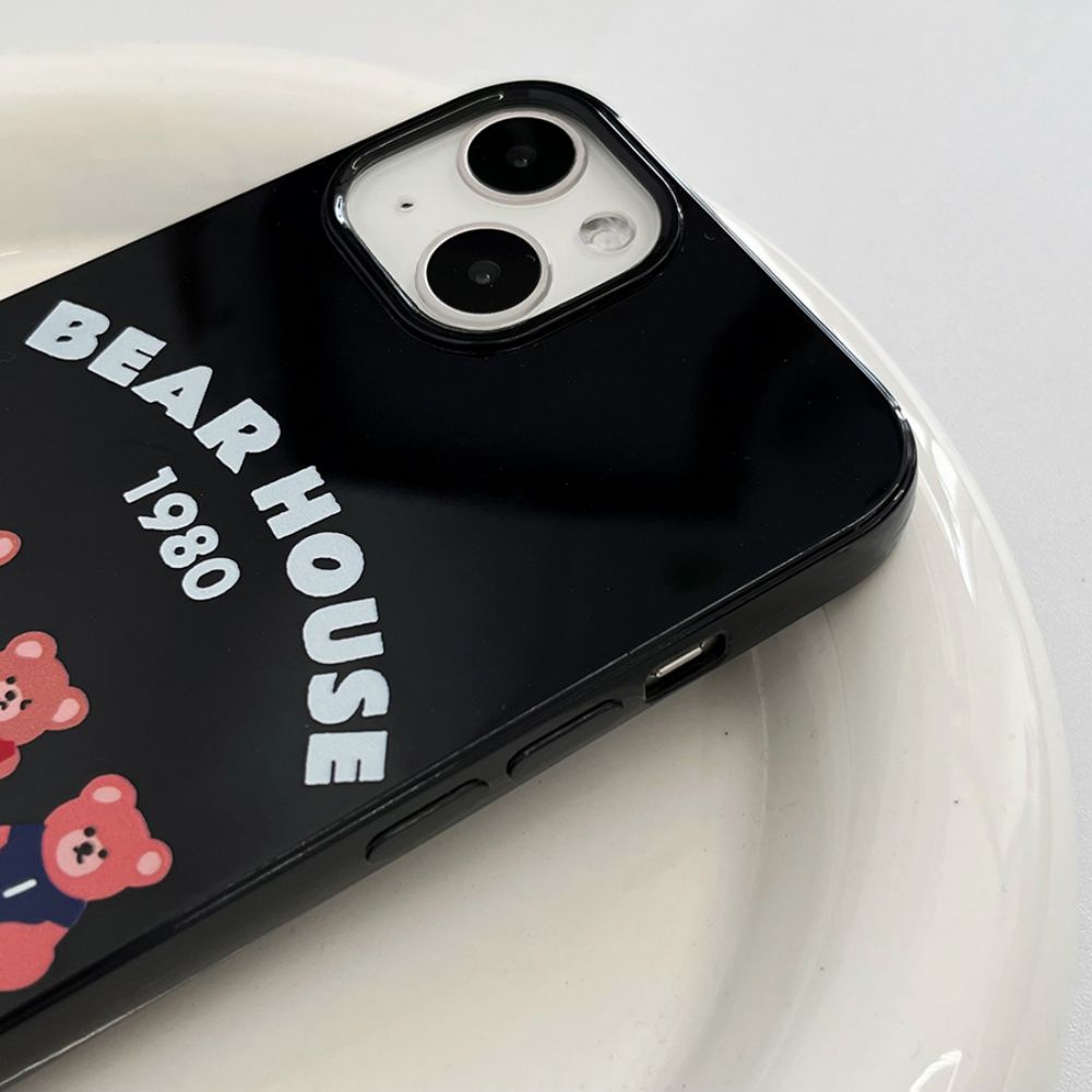 Ốp Điện Thoại TPU Mềm Siêu Mỏng Hình Gấu Cho IPhone 11 14 13 12 Pro Max XS XR 7 8 Plus