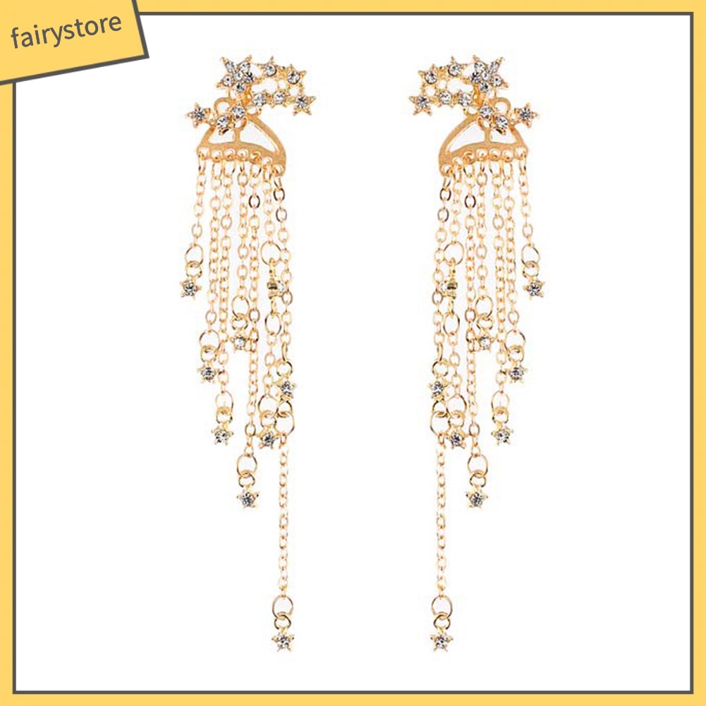 Bông Tai Hình Ngôi Sao Tua Rua Thời Trang Dành Cho Nữ