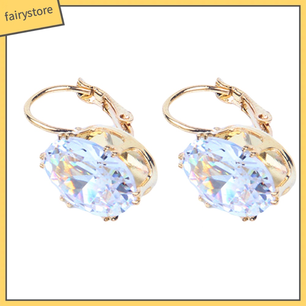 Bông Tai Hình Giọt Nước Đính Đá Zircon Thời Trang Dành Cho Nữ