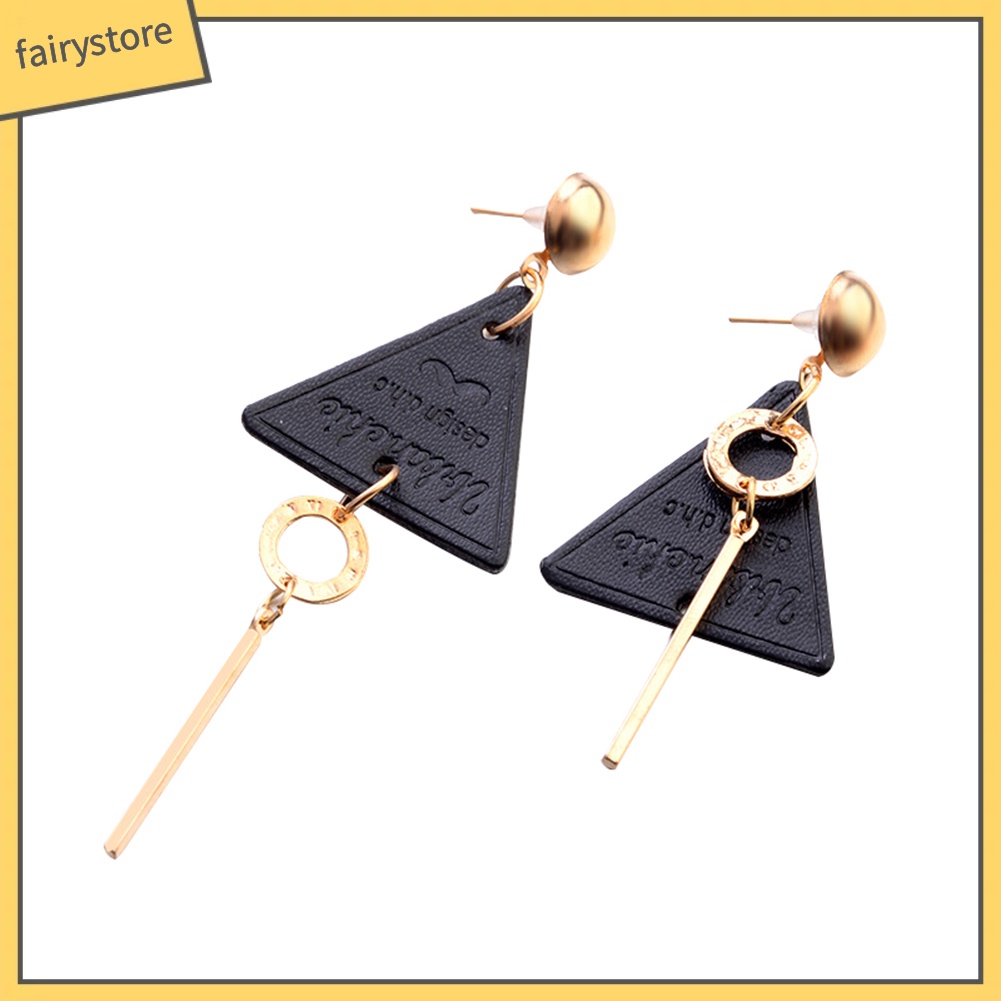 Bông Tai Hình Tam Giác Không Đối Xứng Thời Trang Dành Cho Nữ