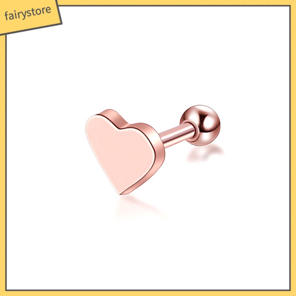 1 Bông Tai Hợp Kim Hình Trái Tim Trang Trí Lễ Hội