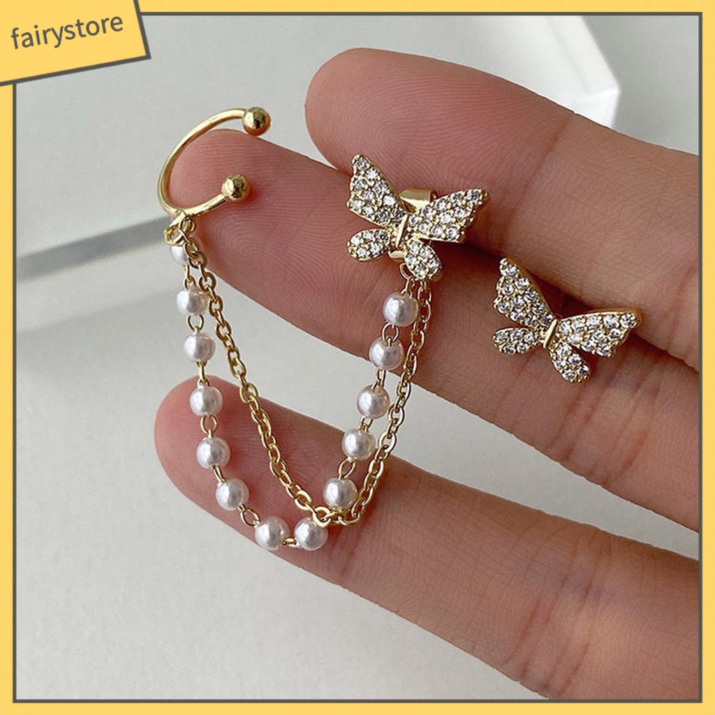 1 Đôi Bông Tai Hình Bướm Bằng Hợp Kim Tinh Tế Dành Cho Nữ