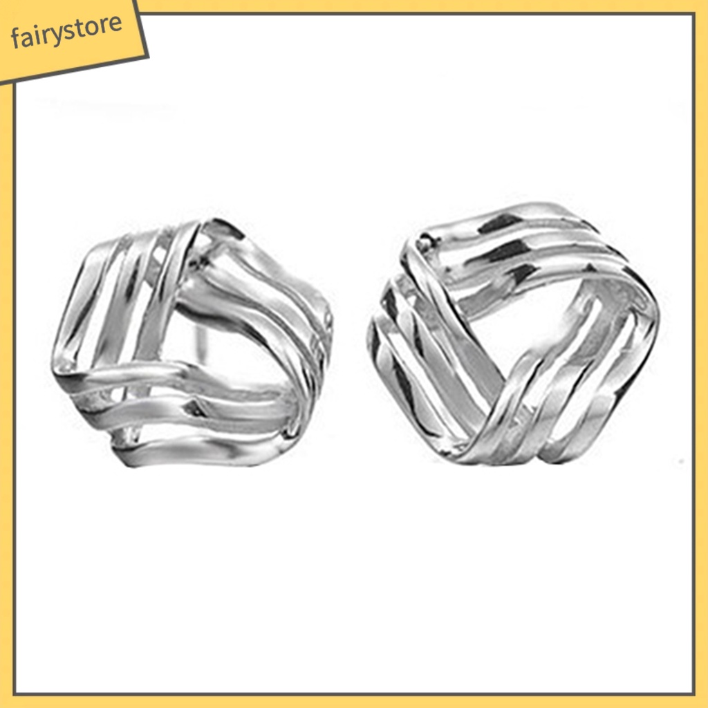 [FRO] Bông Tai Tam Giác Duyên Dáng Bằng Bạc Duyên Dáng Dành Cho Nữ Dự Tiệc