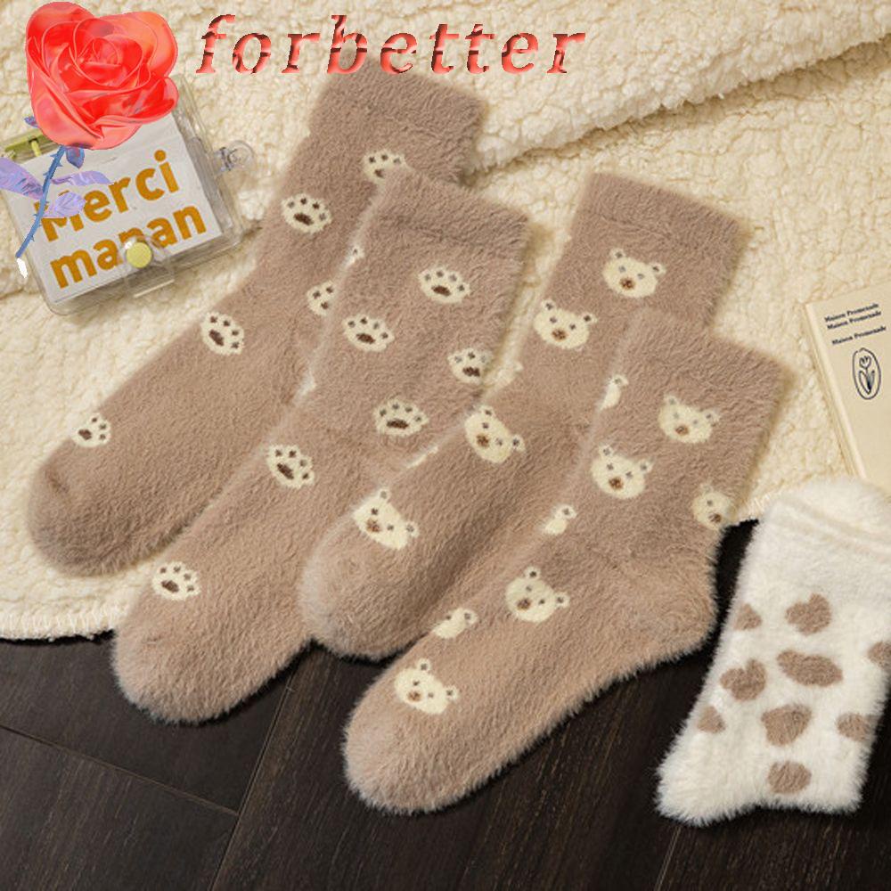 Vớ Cotton Lông Chồn Chính Hãng Thoáng Khí Ấm Áp Họa Tiết Động Vật Sáng Tạo Cho Nữ