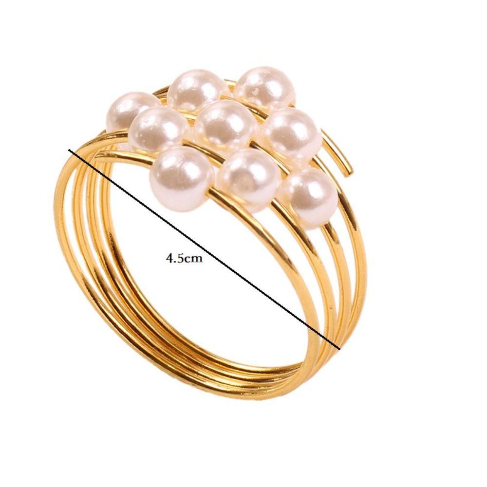 Bộ 4 Vòng Giữ Khăn Ăn Bằng Kim Loại Tiện Dụng Và Bền Giá Đỡ