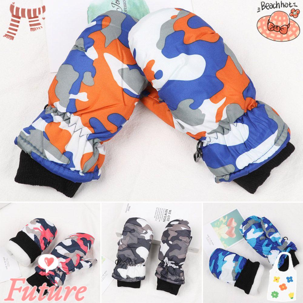 Găng Tay Chống Gió Dày Dặn Giữ Ấm Mùa Đông Cho Trẻ Em