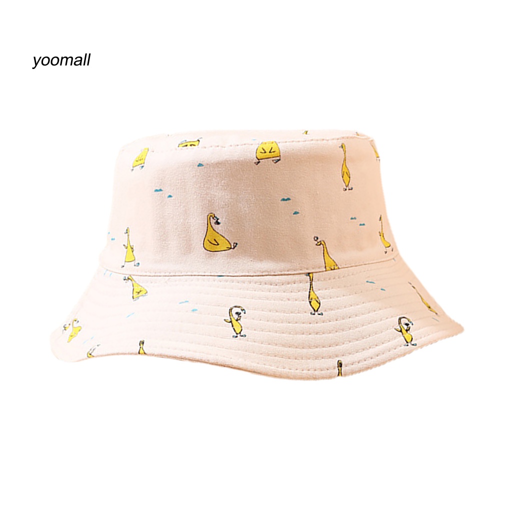 Mũ Tai Bèo Chống Nắng Hai Mặt In Họa Tiết Hoạt Hình Cho Nữ