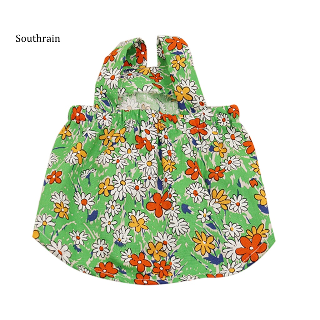 Đầm Không Tay Co Giãn In Họa Tiết Hoa Và Cà Rốt Thời Trang Cho Cún Cưng