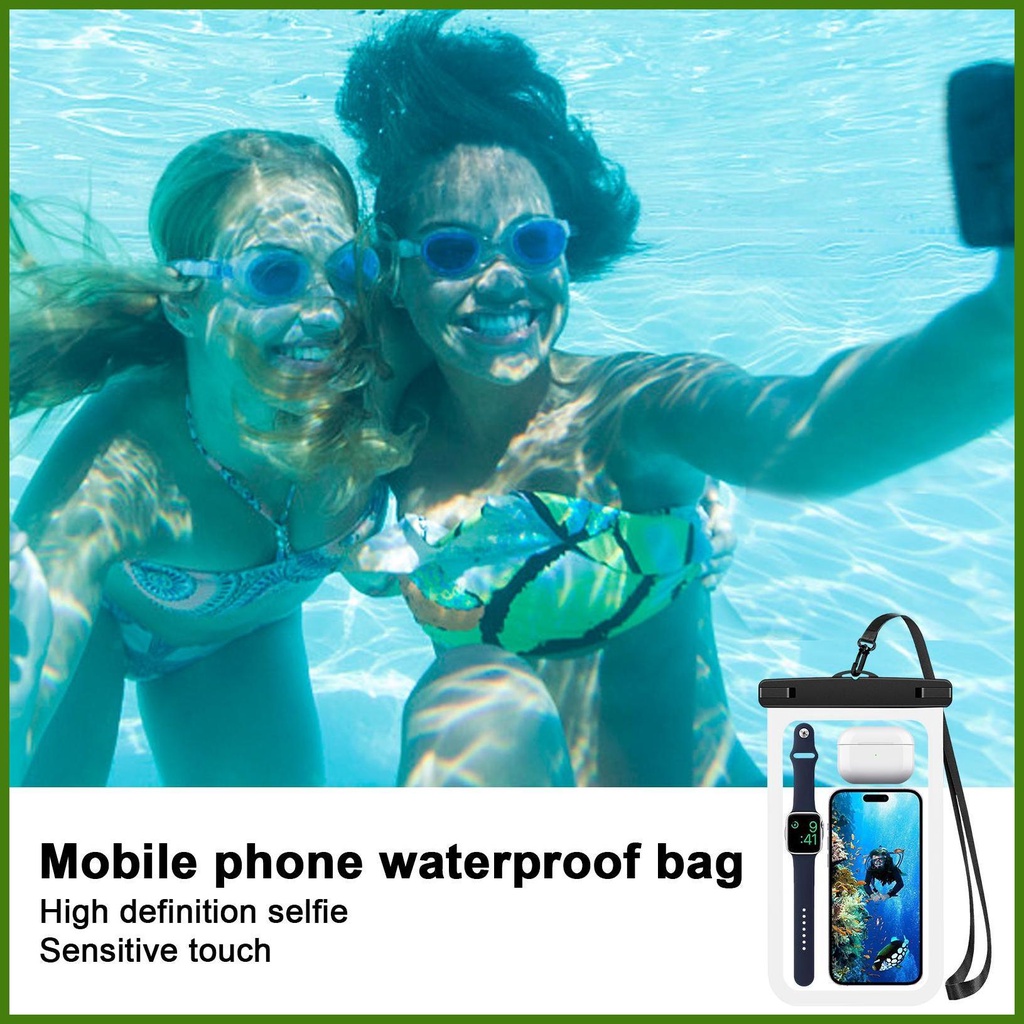 Túi Khô Đựng Điện Thoại IPX8 10Inch Có Dây Đeo Tiện Dụng Khi Đi Bơi