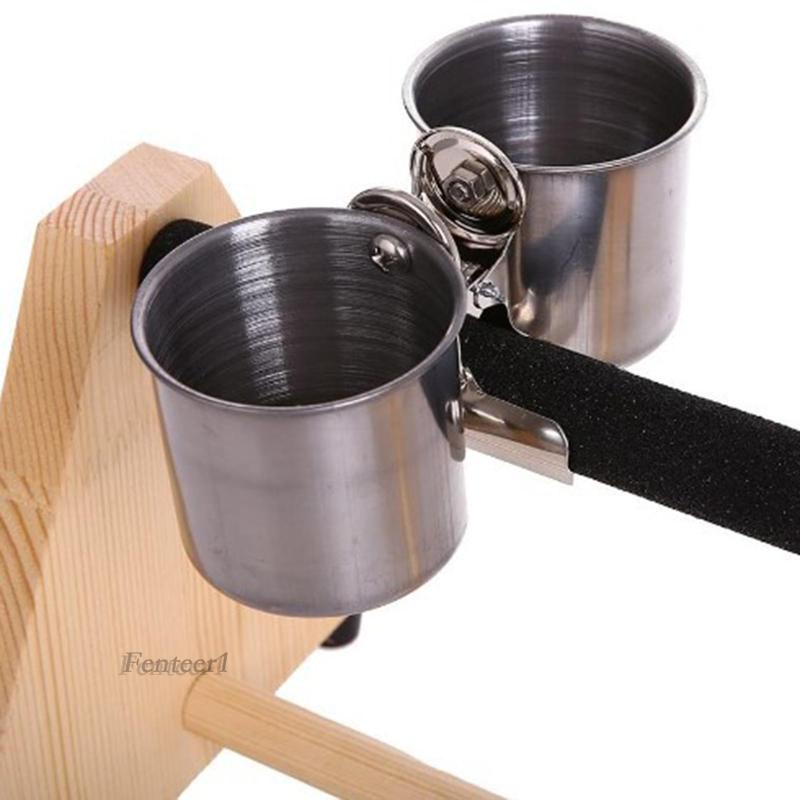 Giá Đỡ Cốc / Thức Ăn Bằng Gỗ Độc Đáo Cho Vẹt Cưng Lorikeetet1 [Fenteer1]