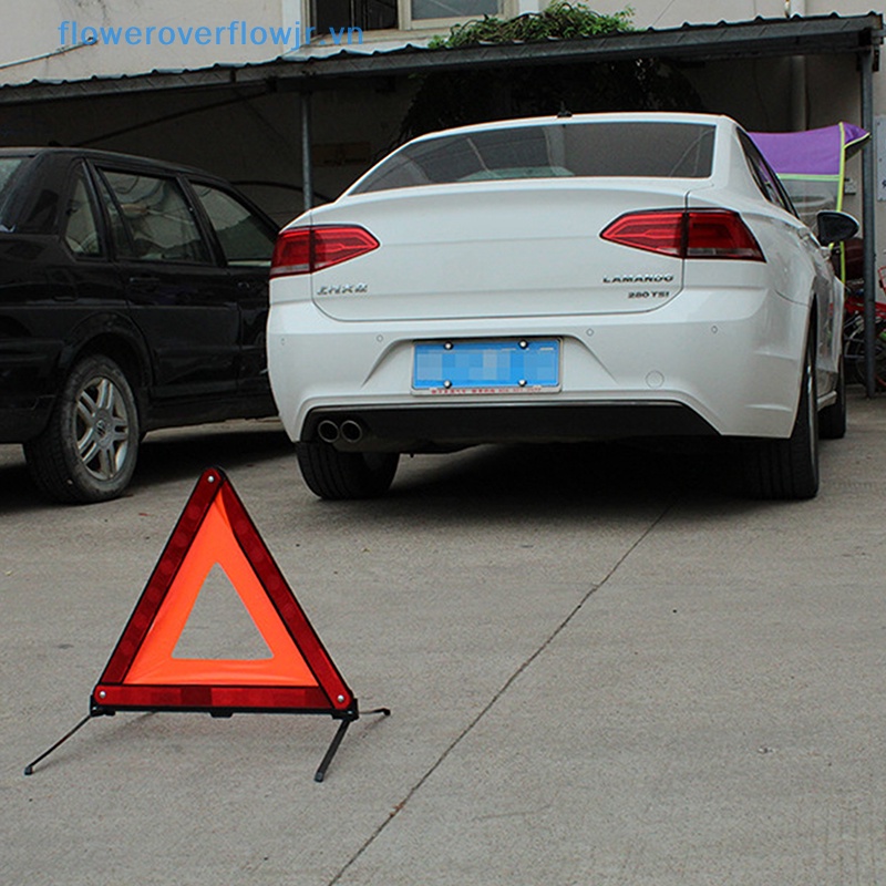 Fjr Biển Cảnh Báo Khẩn Cấp Hình Tam Giác Phản Quang Màu Đỏ Dạng Gập An Toàn Cho Xe Hơi
