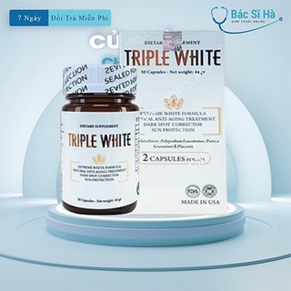 TRIPLE WHITE - VIÊN UỐNG TRẮNG DA, CHỐNG NẮNG, NGỪA NÁM TRIPLE WHITE 50V