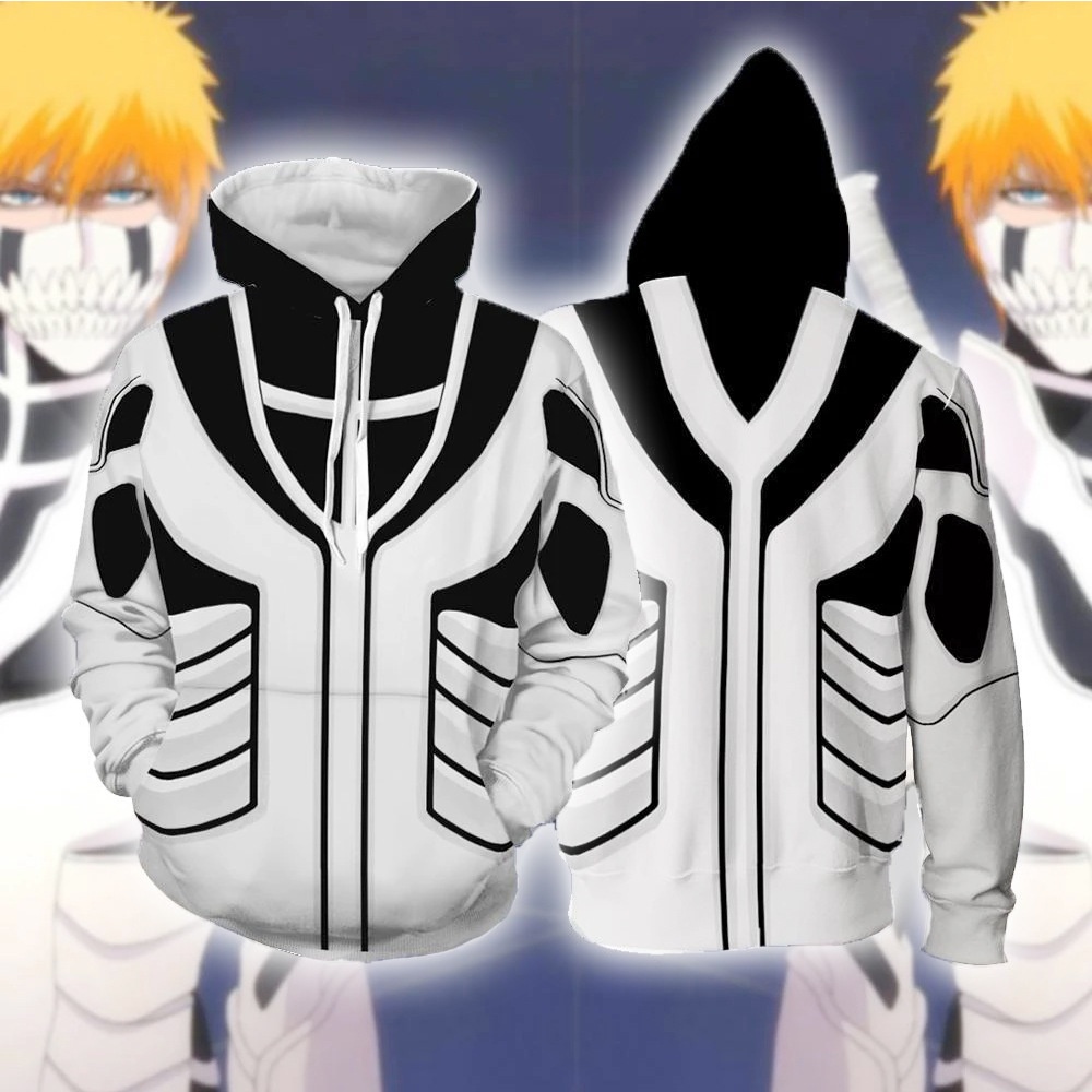 Áo Hoodie Tay Dài In Họa Tiết Anime Kurosaki ichigo Oversize Dành Cho Nam Nữ