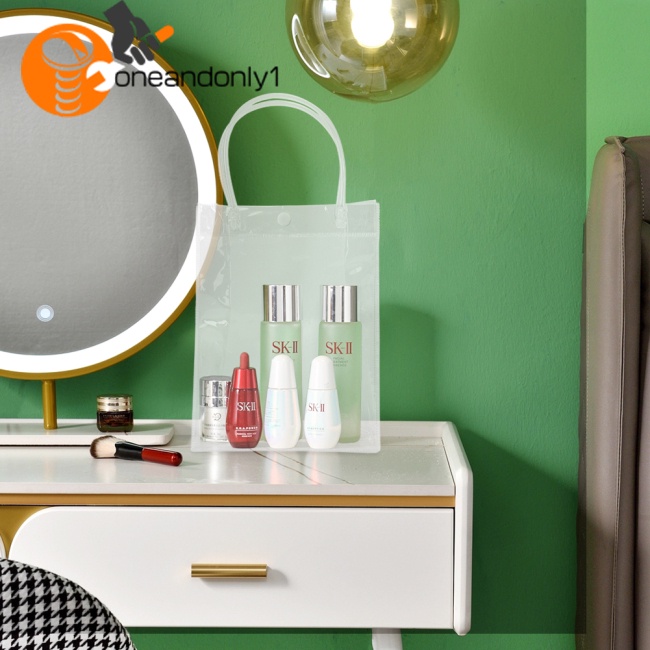 Set 10 Túi Tote Trong Suốt Có Tay Cầm Có Thể Tái Sử Dụng Kích Thước 23x17x7cm