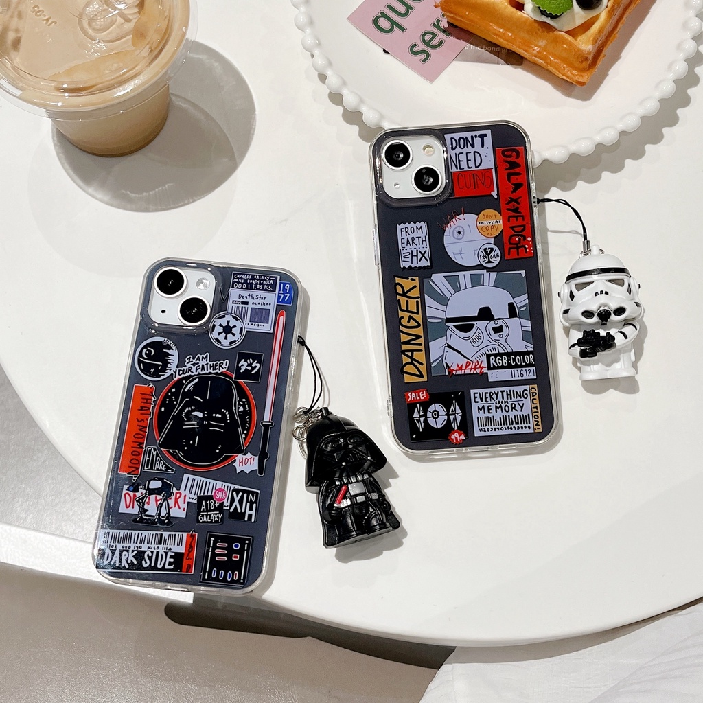 Ốp Điện Thoại imd TPU Mềm Chống Sốc Họa Tiết Nhãn Hiệu Dạ Quang Hai Mặt Màu Trắng Đen Cho iPhone 11 13 12 14 Pro Max