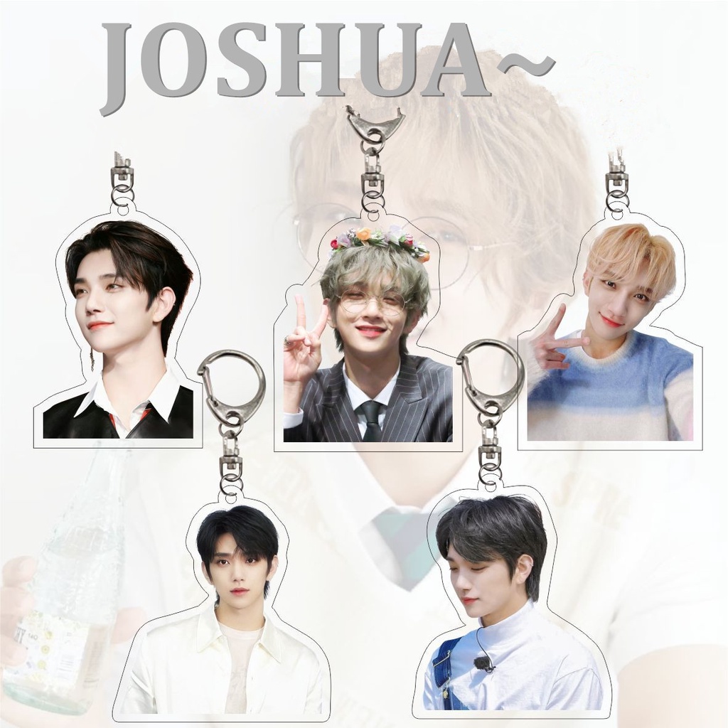 1 Móc Chìa Khóa Acrylic Hình Nhóm Nhạc SEVENTEEN JEONGHAN JOSHUA